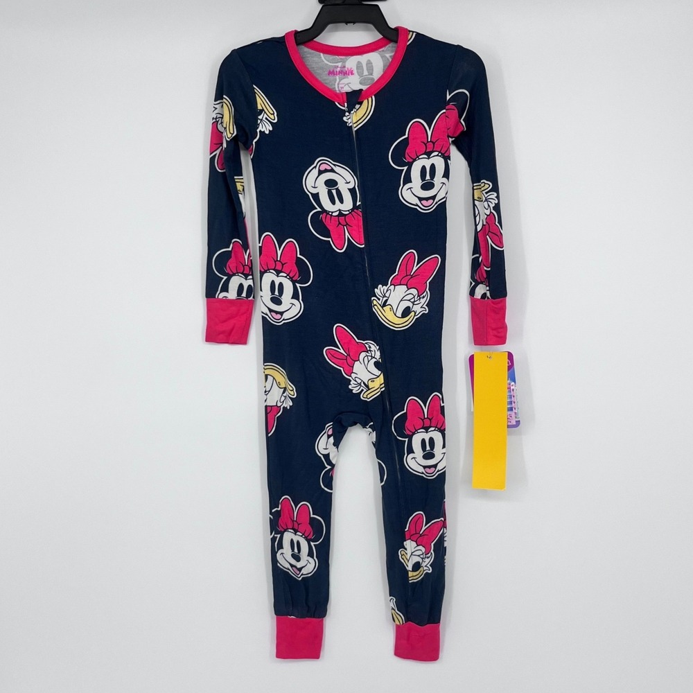 NWT Disney Minnie‎ Mouse Daisy Duck Toddler Girls Pajamas Sleepwear 2T Navy Pink